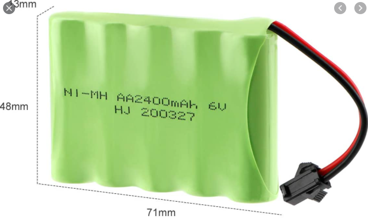 Pin sạc lại 6v 2400mah Ni Mh dùng cho xe điều khiển từ xa chất lượng cao