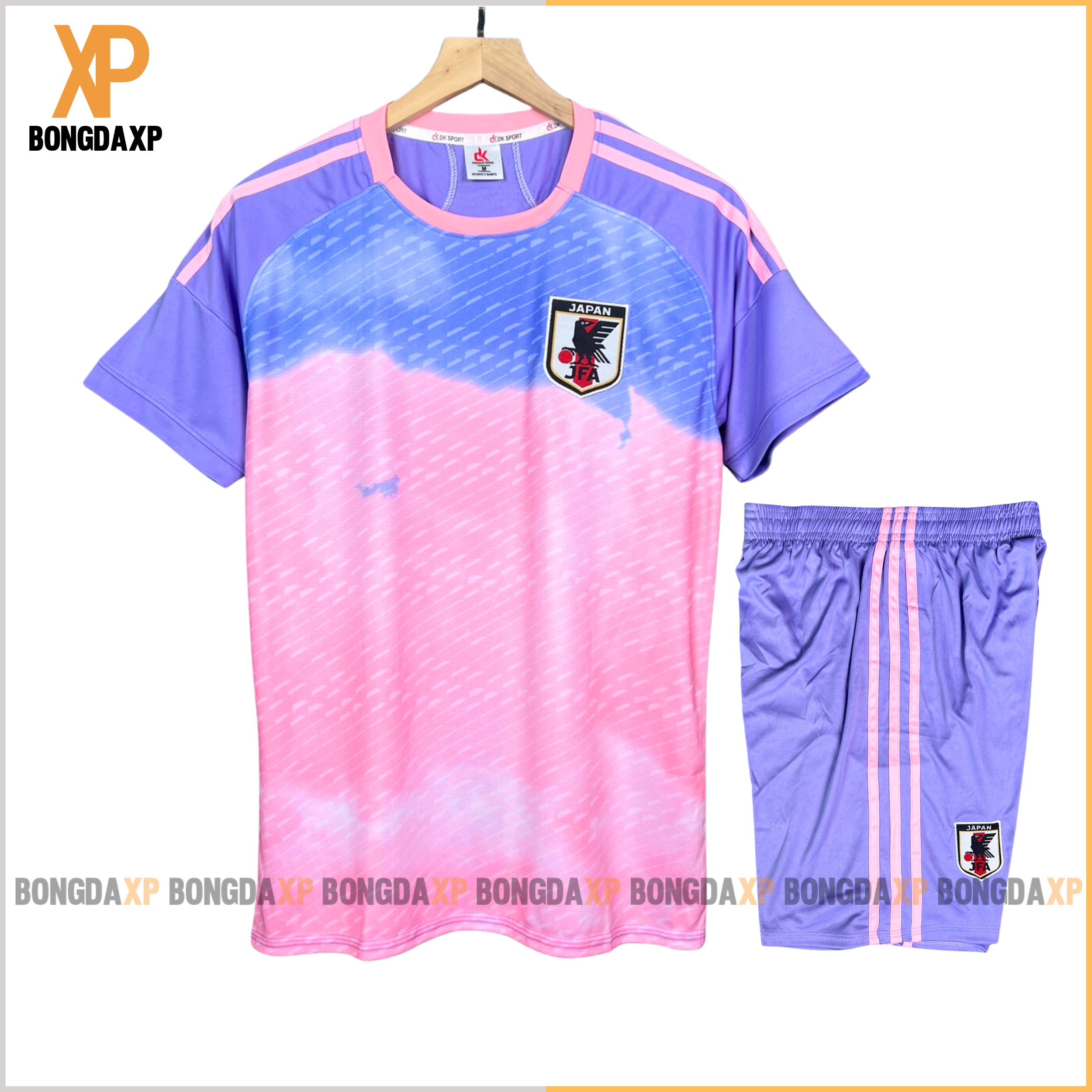 Quần áo bóng đá, đồ đá banh Đội Tuyển Nhật Hồng Vải thun lạnh cao cấp