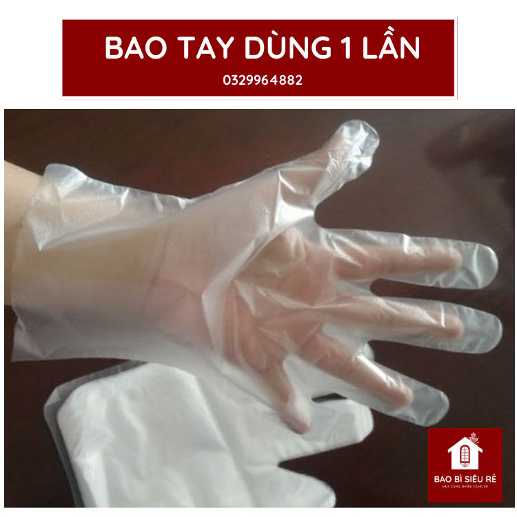 Hcm freeship | 0.5kg - bao tay găng tay nilon dùng một lần tiện lợi