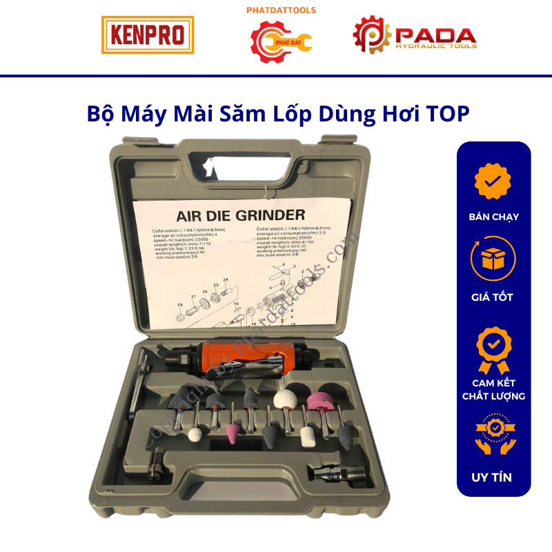Bộ máy mài săm lốp dùng hơi TOP-Made in Taiwan