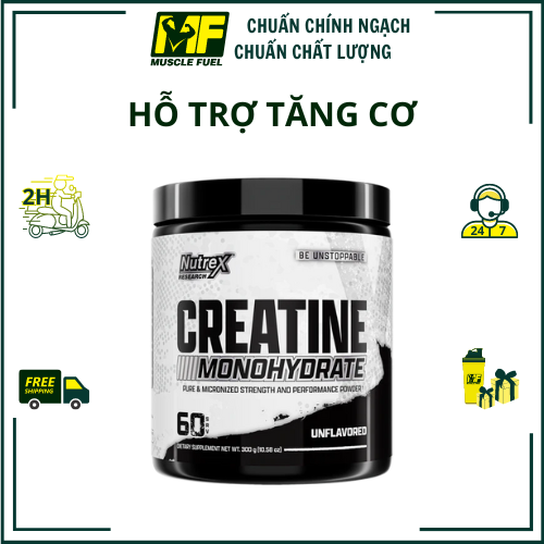 [HÀNG CÔNG TY] Creatine Monohydrate Pure & Micronized 300G- 60 Liều dùng, hỗ trợ tăng sức mạnh.