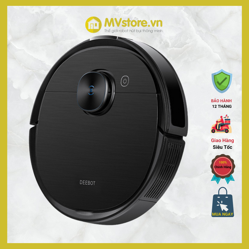 Robot Hút Bụi Lau Nhà Ecovacs DEEBOT T9 Aivi, Lực Hút Tối Đa 3000pa, Pin 5200 mah - Hàng Chính Hãng Mới 100% - Bảo Hành 12 Tháng