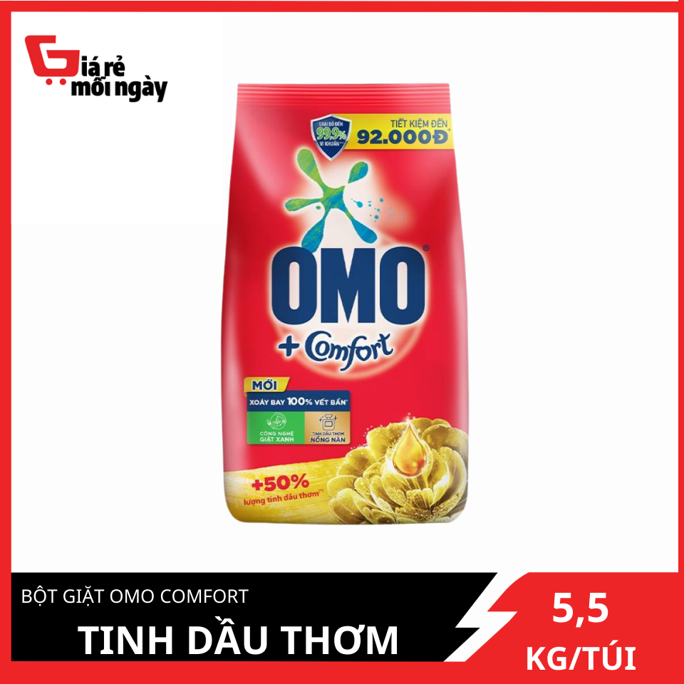 Bột giặt omo comfort tinh dầu thơm