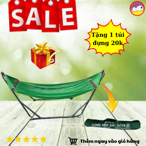 Võng xếp sơn tĩnh điện kiểu cỡ người lớn