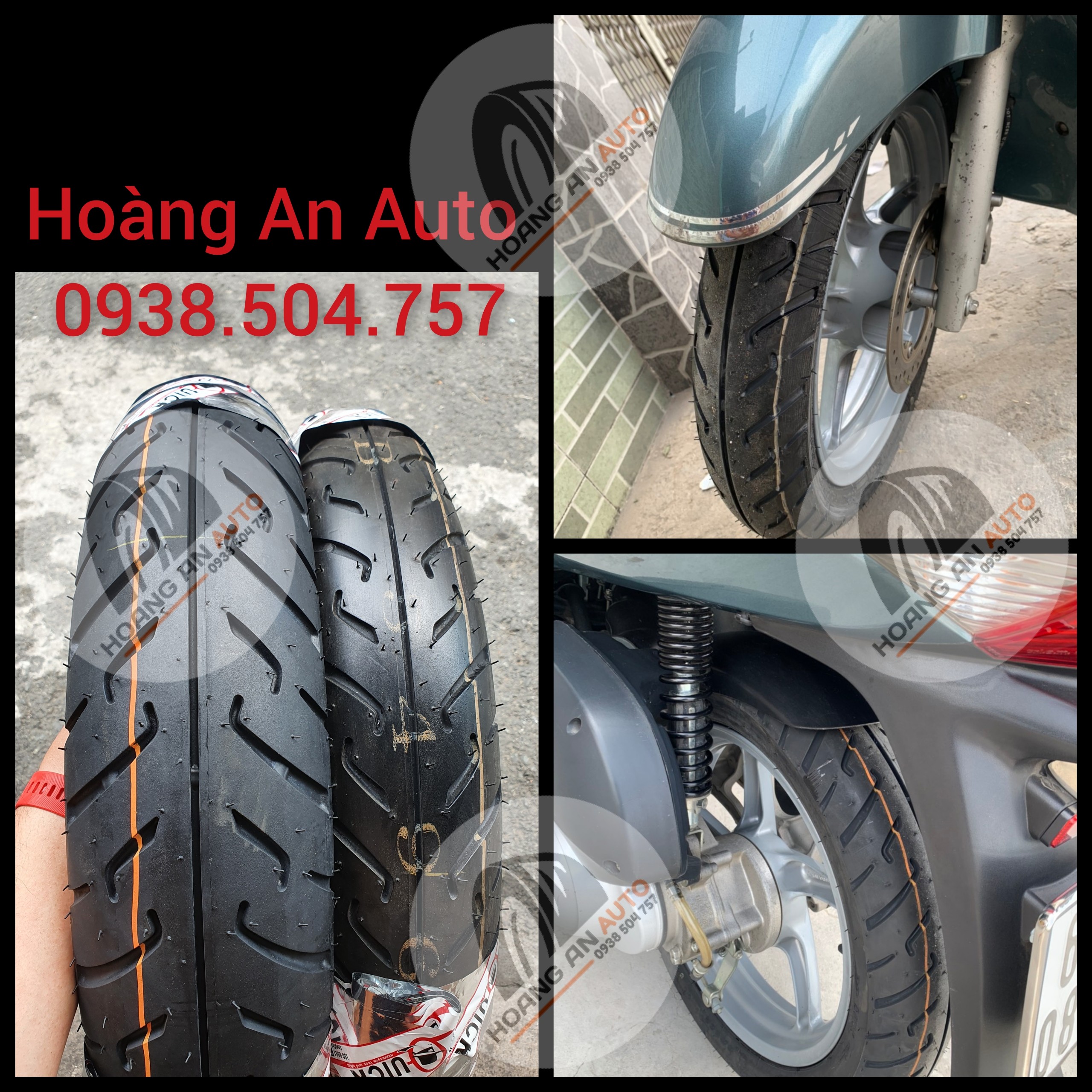 [HCM]Cặp vỏ Quick dành cho xe SH. 100/80-16 và 120/80-16. Gai GR390. Hàng nhập Thái Lan.