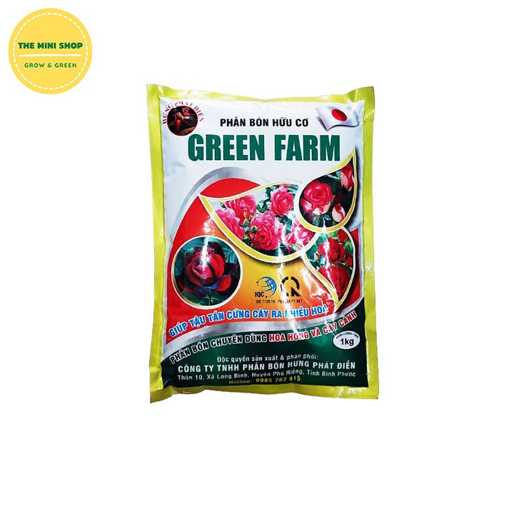 Phân bón hữu cơ Trichoderma Ufarm life 1kg mượt lá cứng cây chuyên cho hoa hồng mai vàng cây cảnh