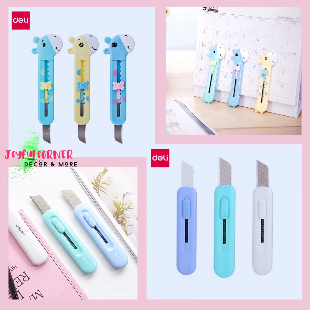Dao rọc, cắt giấy mini deli tiện dụng