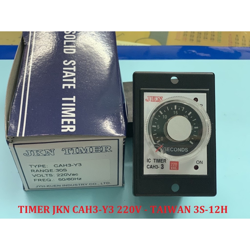 Đồng hồ hẹn giờ timer jkn cah3-y3 220vac kèm để