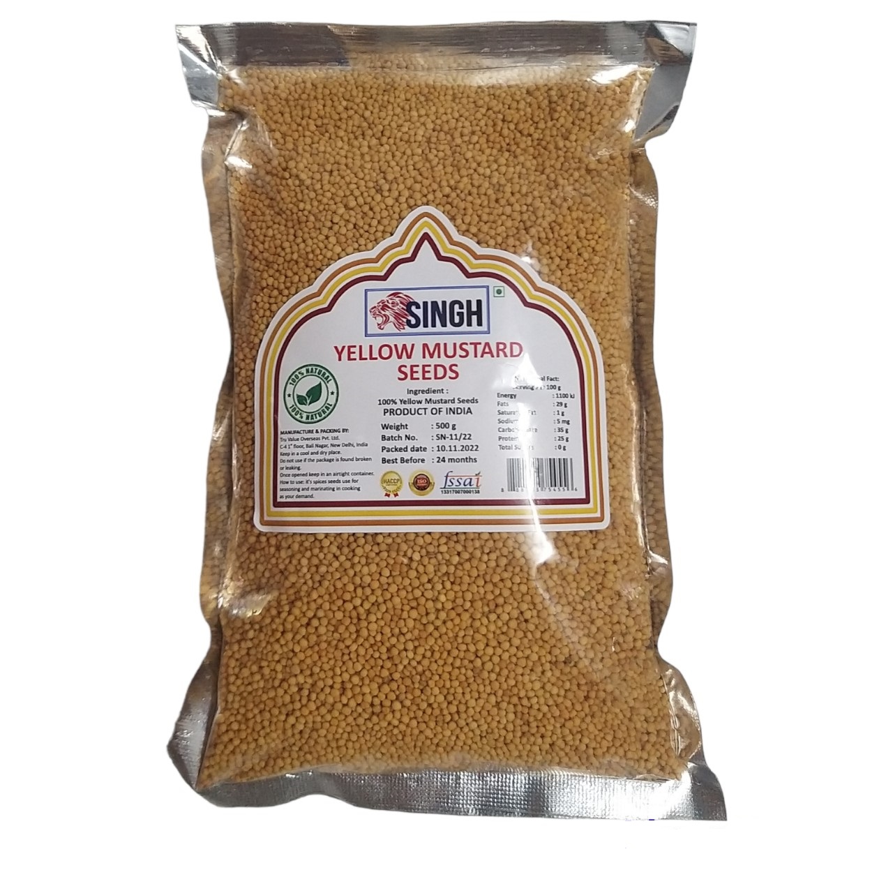 Hạt mù tạt vàng yellow mustard seed - nhập khẩu ấn độ 100g/500g