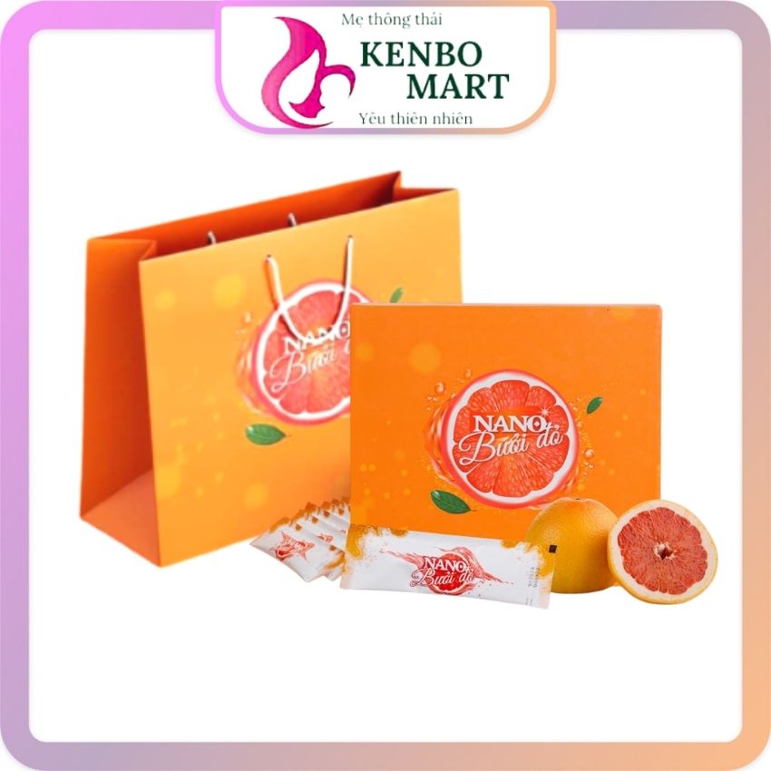 [CAM KẾT CHÍNH HÃNG] Nước ép trái cây nguyên chất Nano bưởi đỏ HERA hộp 20 gói x 5g  thanh lọc cơ thể, đào thải độc tố hỗ trợ giảm cân, giảm mỡ bụng, đẹp da tăng sức đề kháng - KENBO MART