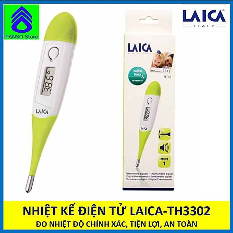 Nhiệt kế điện tử đầu mềm Laica TH3302 - Đo nhiệt độ cơ thể trẻ em chính xác, tiện lợi, an toàn