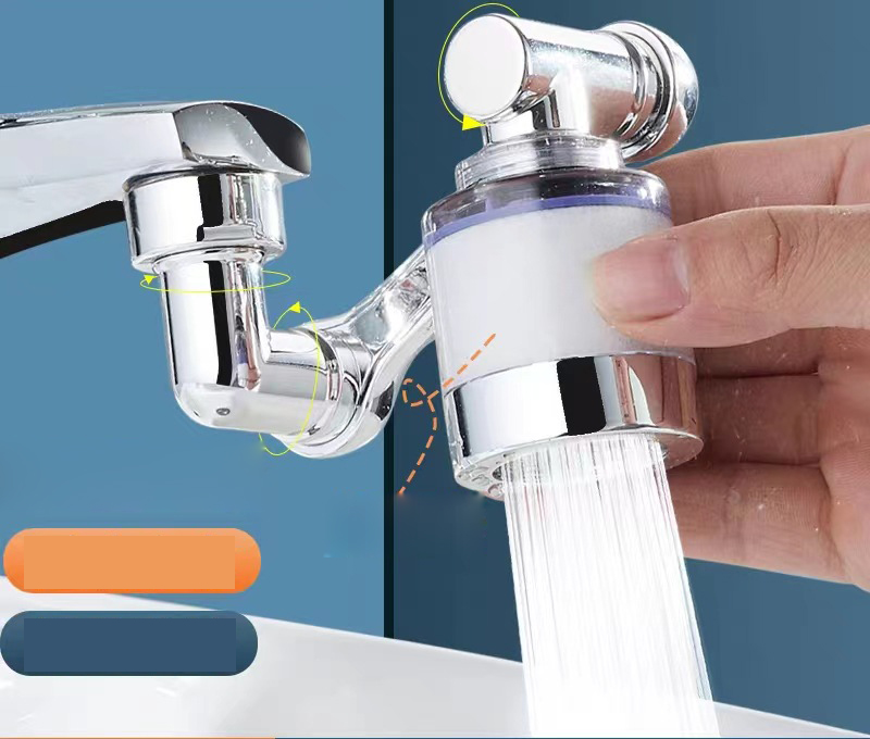  Đầu Nối Vòi Nước Xoay 1080° Có Đầu Lọc Nước Trực Tiếp Gắn Vòi Rửa Chén Tiện Lợi 