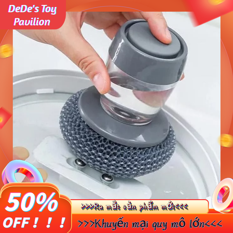Cọ pha chế xà phòng nhà bếp dễ dàng sử dụng chà chà rửa rửa dụng cụ làm sạch giá đỡ dụng cụ phân phối xà phòng bàn chải dụng cụ làm sạch nhà bếp nhật bản bán hàng nóng