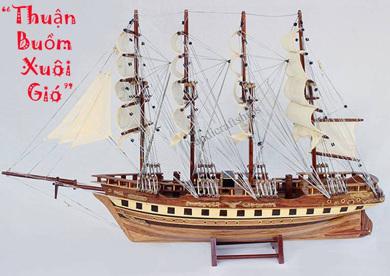 Mô hình thuyền buồm France II (Thân: 60cm)