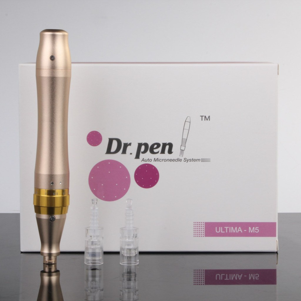 Máy lăn kim dr pen m5 tích điện - tặng kèm đầu phi kim