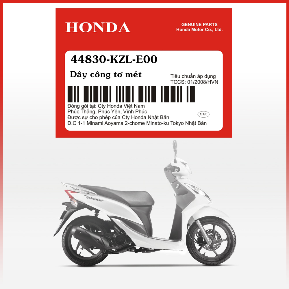 44830-KZL-E00 Dây công tơ mét Xe Honda VISION 110 (2011-2014) - CABLE COMP,SPDMT