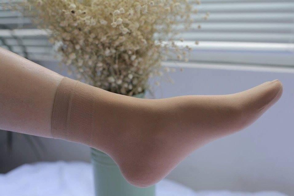 Tất vớ cổ chân siêu mỏng ngăn tia UV chống nắng Nhật Bản màu da - Hộp 5 đôi