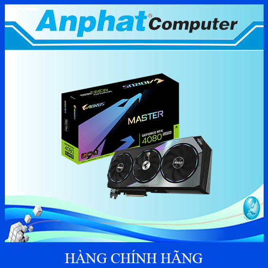 Card màn hình VGA Gigabyte GeForce RTX 4080 SUPER Aorus Master 16GB GDDR6X (N408SAORUS M-16GD) - Hàng Chính Giá 53,170,000 Đồng*Miễn phí vận chuyển