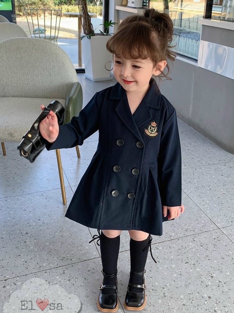 Áo khoác bé gái - áo kaki dáng dài cho bé 1-5y