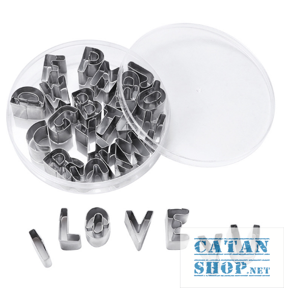 [HCM]Set 26 Khuôn cắt bánh Cookie hình chữ khuôn tạo hình bánh Cookie kiểu dáng đáng yêu xinh xắn GD230-KhuonBanh-Chu