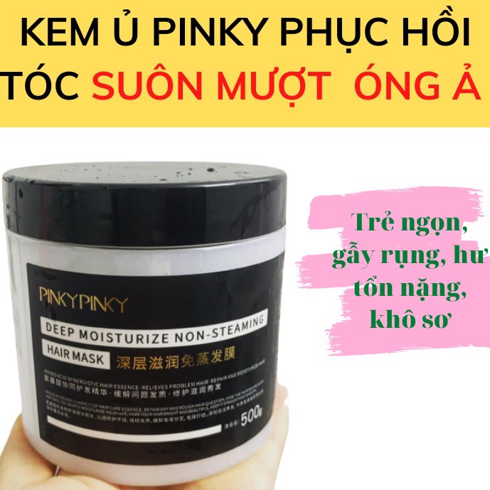 Ủ tóc pinky - phục hồi tóc hư tổn óng ả siêu mượt