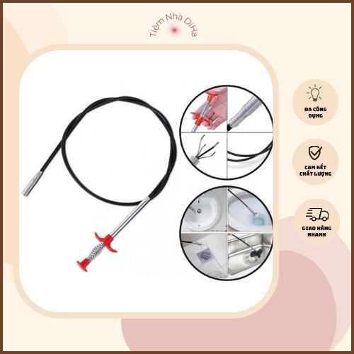 [LOẠI DÀY 90cm] Cây Thông Cống Que Gắp Rác Dụng Cụ Thông Cống Đa Năng 90cm - NC5005