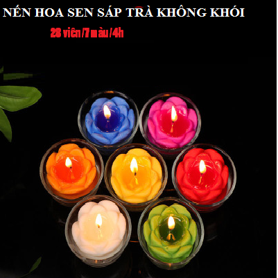 Nến hộp bơ 28 viên 4h đầy đủ các loại