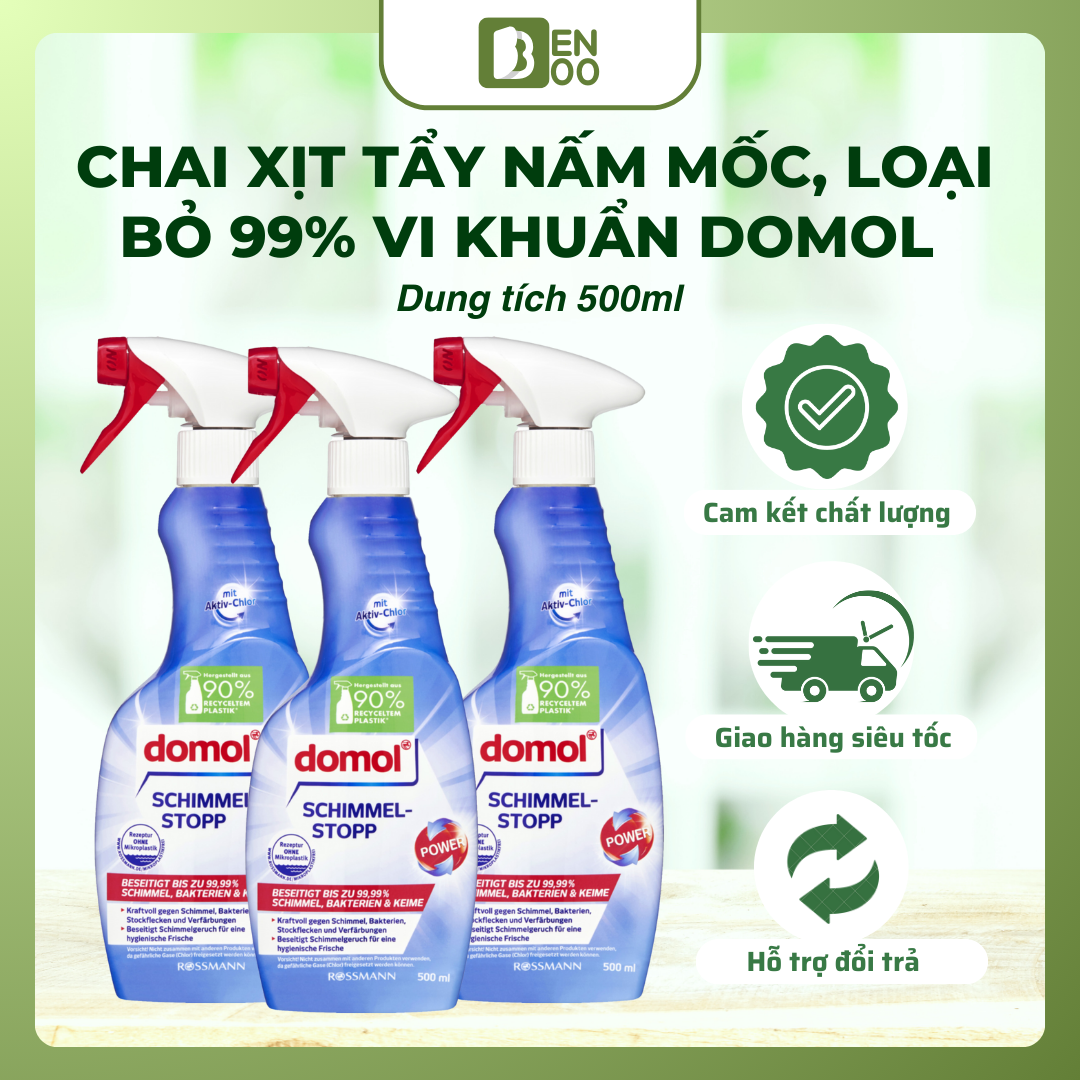 Chai xịt tẩy nấm mốc vết bẩn Domol 500ml diệt 99% vi khuẩn cho nhà bếp phòng khách nhập khẩu Đức