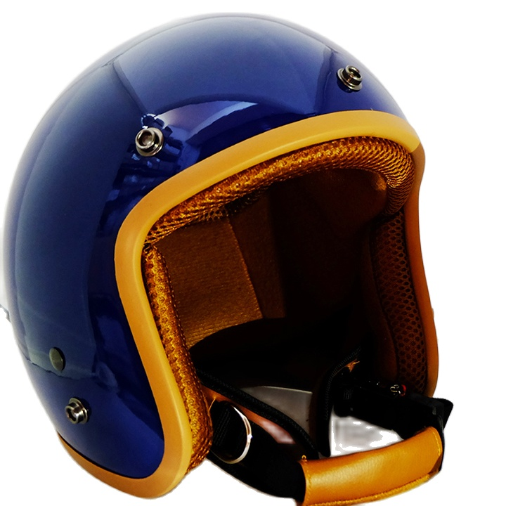 NÓN BẢO HIỂM 3/4 (MÀU XANH ĐEN) SƠN BÓNG,LÓT NÂU SANG TRỌNG,ĐẠT CHUẨN,AN TOÀN