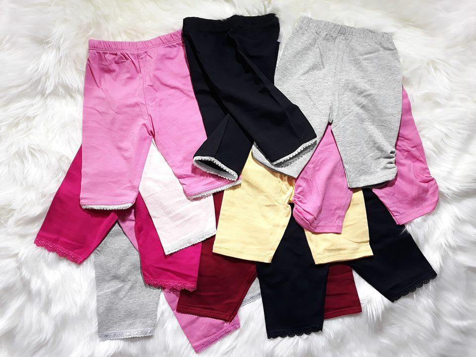 Combo 5 quần legging ngố trơn bg 8-22kg