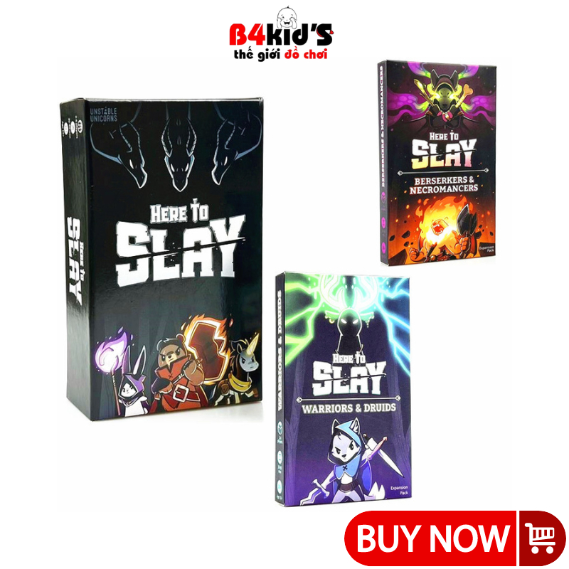 Board game here to slay trò chơi thẻ bài cơ bản và mở rộng đầy đủ phiên