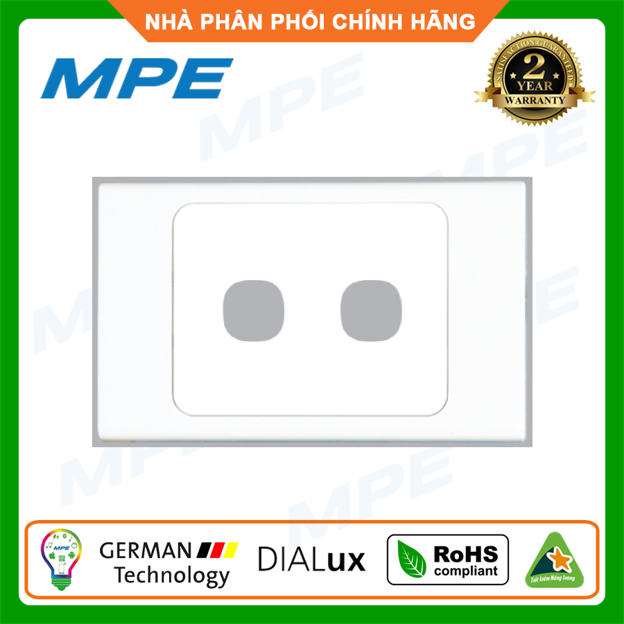 Mpe, bh 2 năm, mặt 2 lỗ tròn gắn thiết bị a202n hình chữ nhật