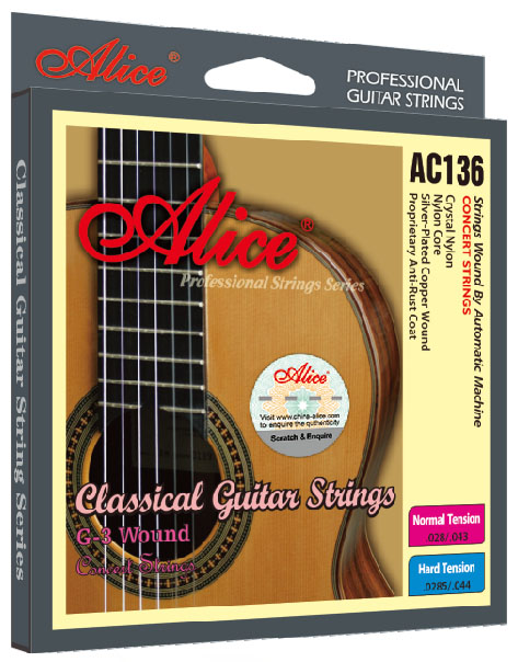 Bộ 6 Dây Đàn Guitar Classic Chính Hãng Alice AC-106, Alice AC130