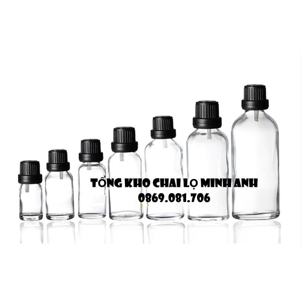 Combo 3 Lọ thủy tinh trắng nắp nhựa- - 5ml