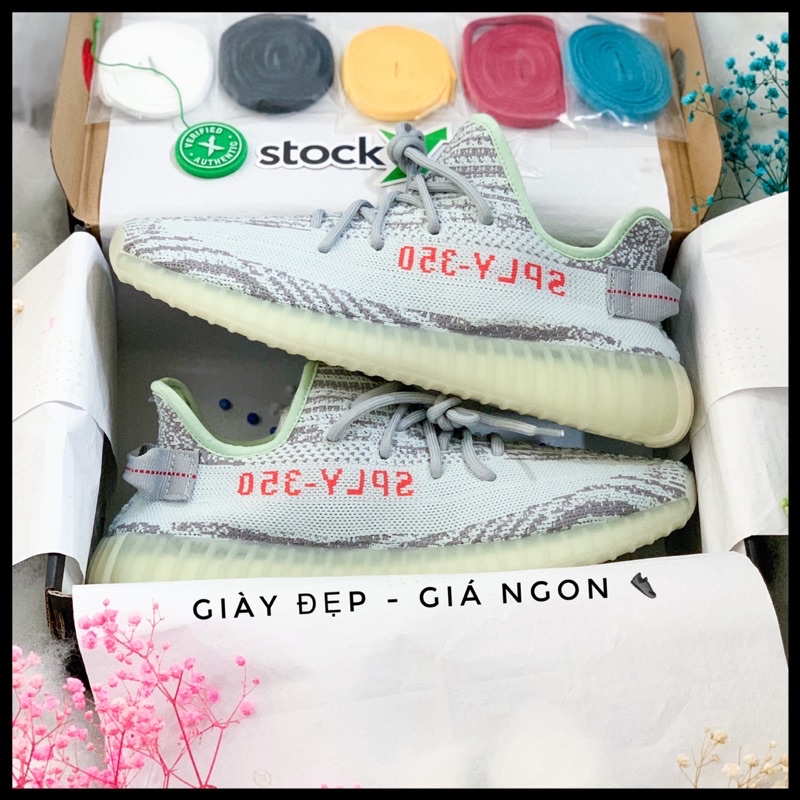 Giày sneaker yz 350 v2 blue tint + full box