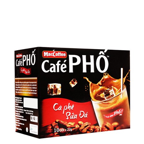 Cà phê hoà tan phố sữa đá * 10 gói /hộp - 12g