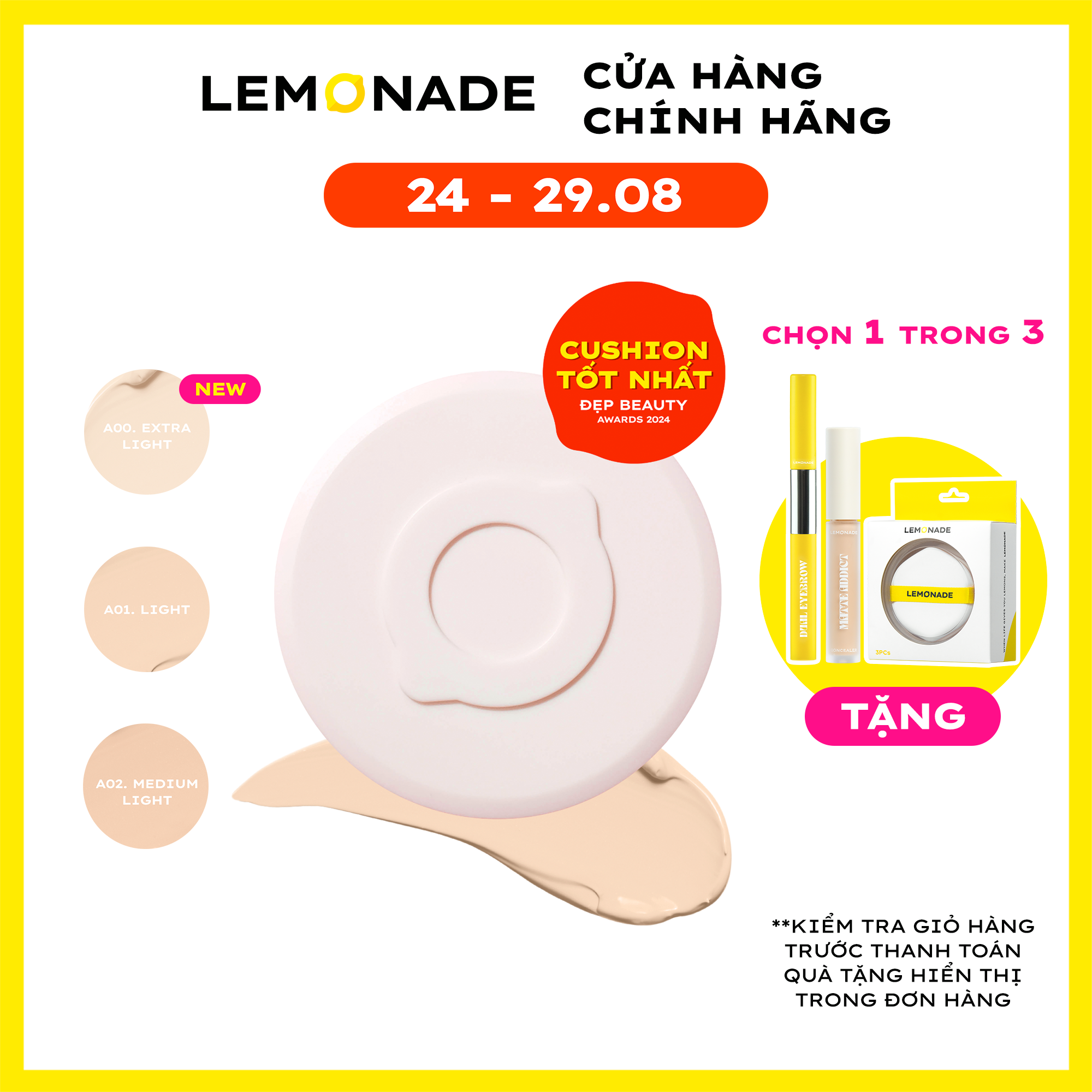[FLASHSALE] Phấn nước siêu kiềm dầu Lemonade Supermatte Cushion 15g