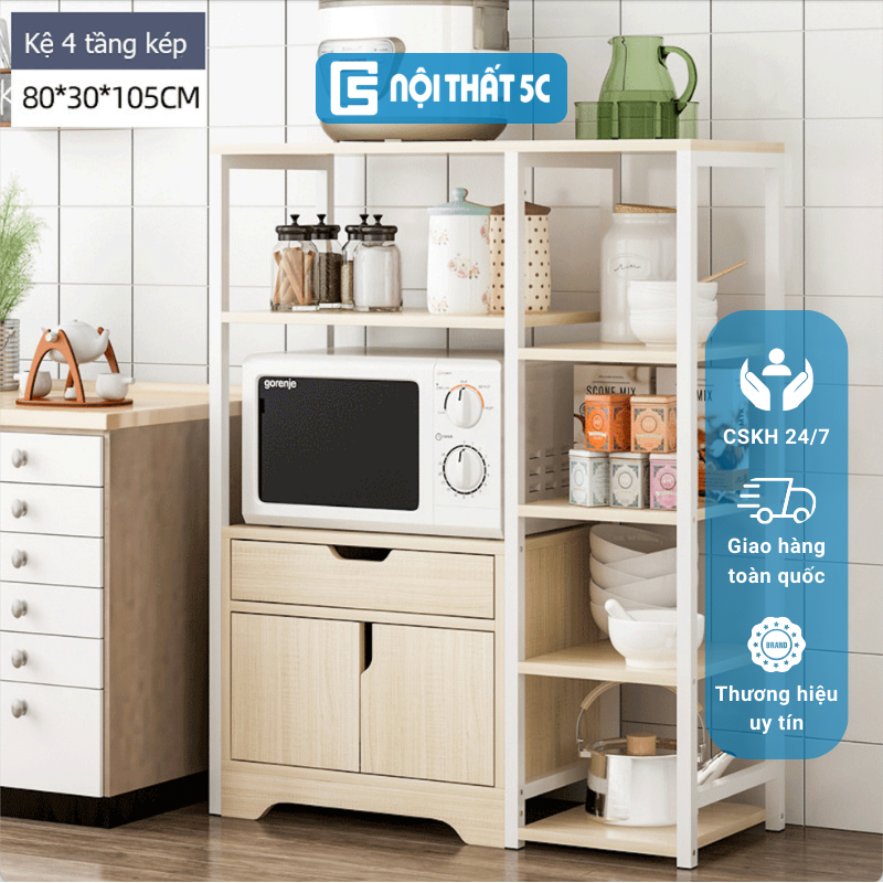 Kệ để lò vi sóng, kệ bếp đa năng, nhiều tầng tiện dụng