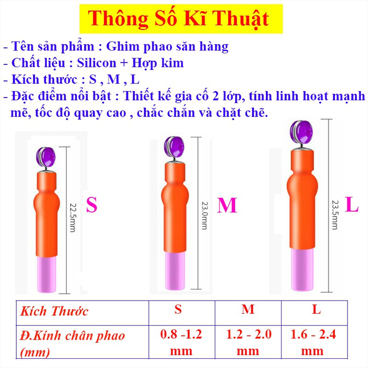 Khaly chân cắm phao săn hàng silicon cao cấp pk-21