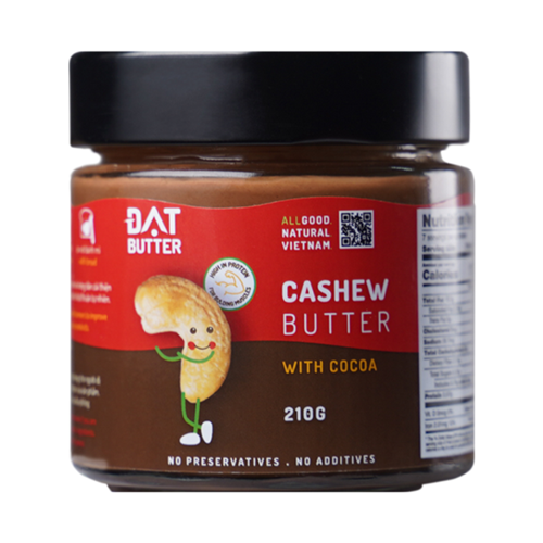 Bơ hạt điều cacao Đạt Butter 210g
