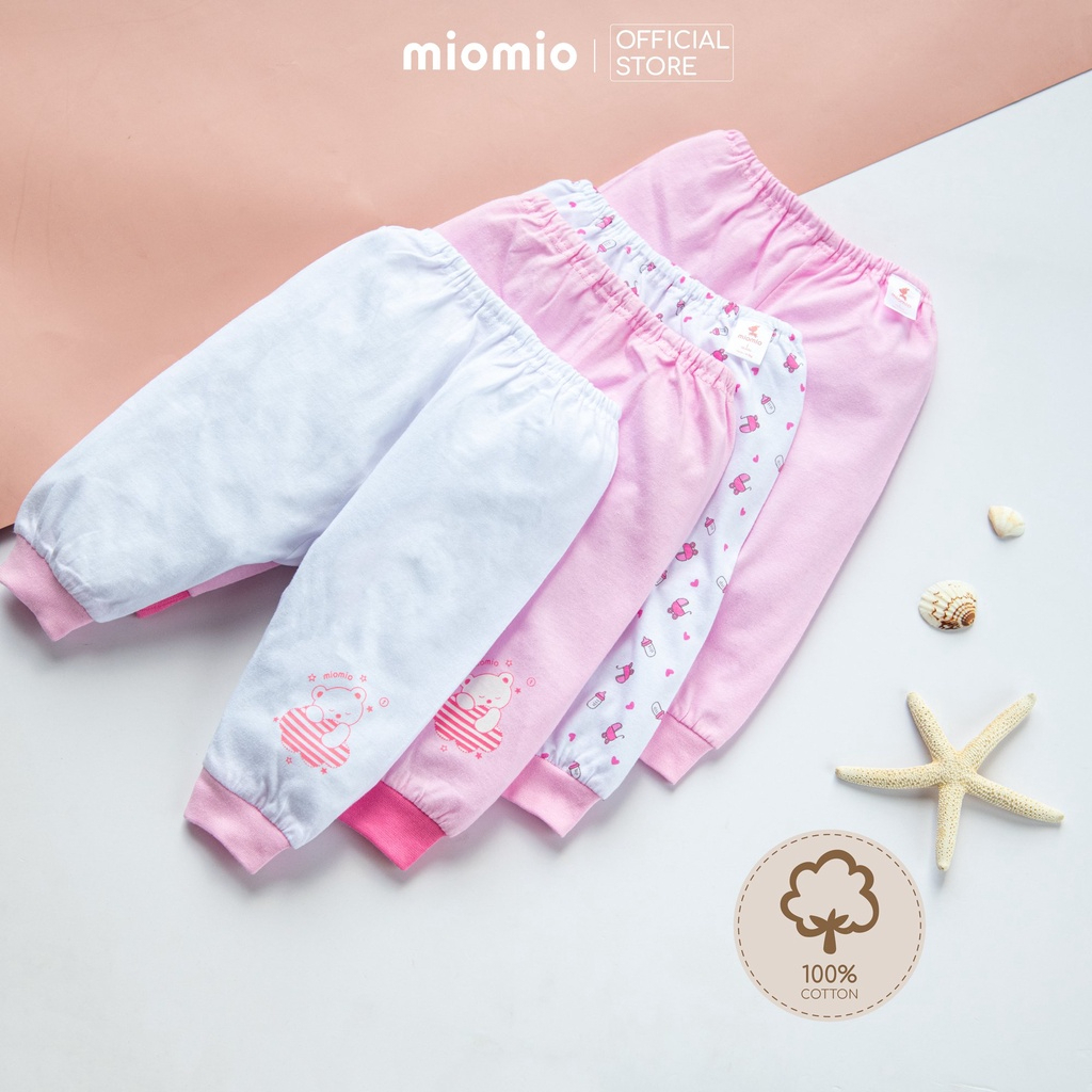 ombo 5 Quần Dài Sơ Sinh MIOMIO, In Hình Gấu Mây, Xe Nôi, Trơn Cho Bé Trai, Bé Gái (Từ 0 - 12 Tháng), Vải Cotton