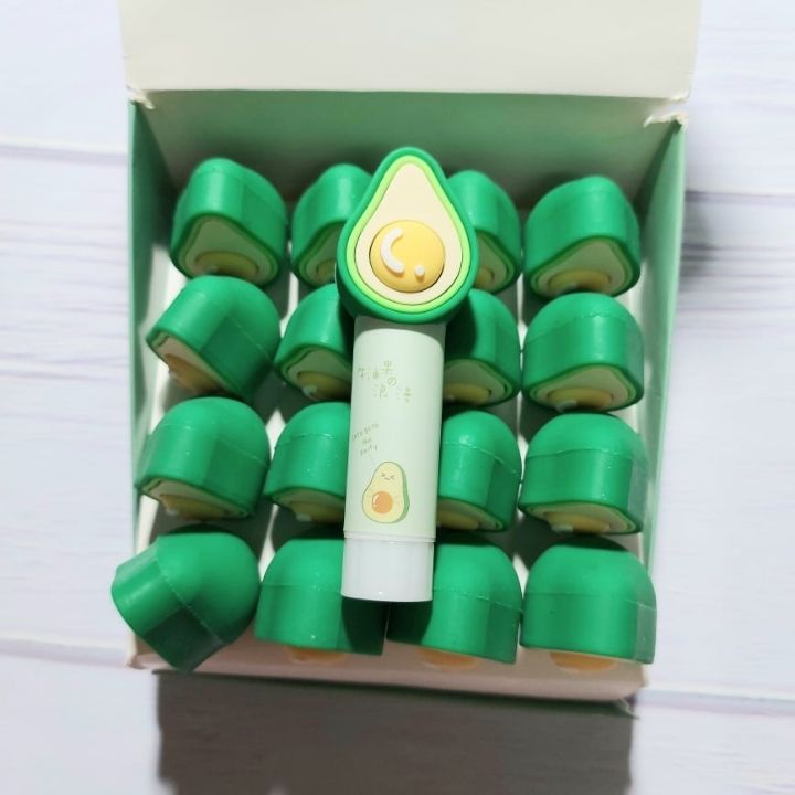 Hộp Keo Khô Hồ Khô Keo Khô Dán Giấy Hình Trái Bơ Siêu Cute Dễ Thương Cho Học Sinh