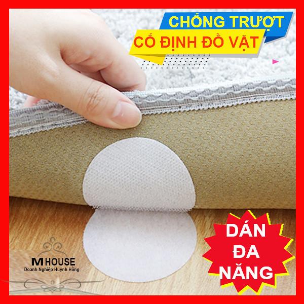 Combo 5 Miếng Dán Chống Trượt Thảm Lót Sàn Miếng Dán Cố Định Mọi Đồ Vật Giấy Dán TườngTem Dán Đa Năng 6x4 cm