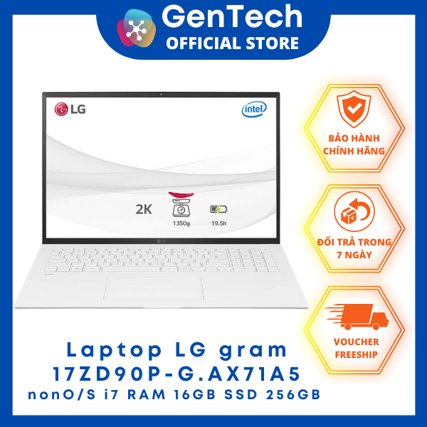 Laptop lg gram 17'', intel® core™ i7 gen11, 16gb, 256gb, 16:10, 17zd90p-g.ax71a5