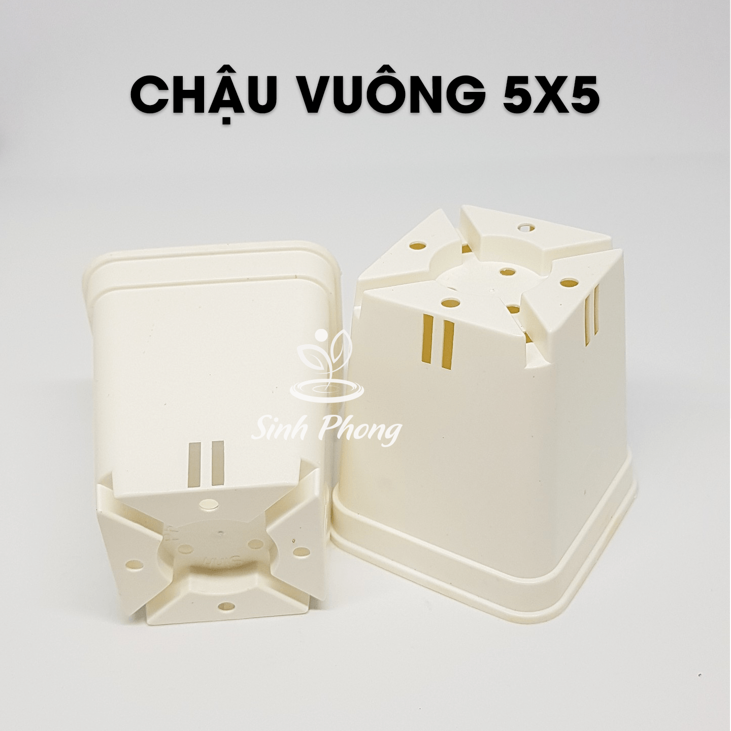 100 cái Chậu vuông 5x5 màu TRẮNG - Sản phẩm chất lượng - gian hàng uy tín - giá luôn tốt - mua ngay kẻo lỡ !