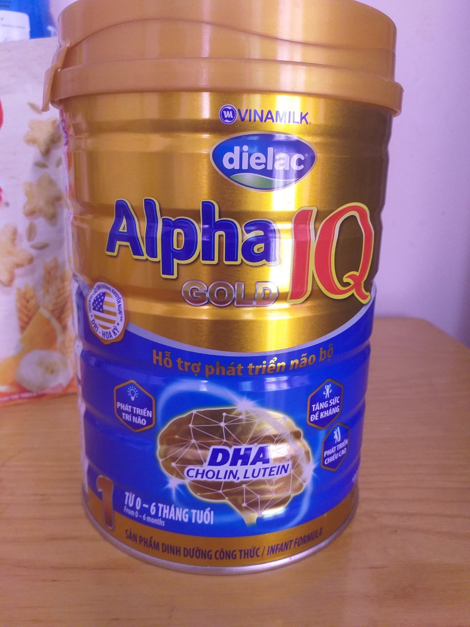 SỮA DIELAC ALPHA GOLD IQ SỐ 1 -DÀNH CHO BÉ TỪ 0-6 THÁNG TUỖI ,LON 900G(CAM KẾT DATE MỚI)