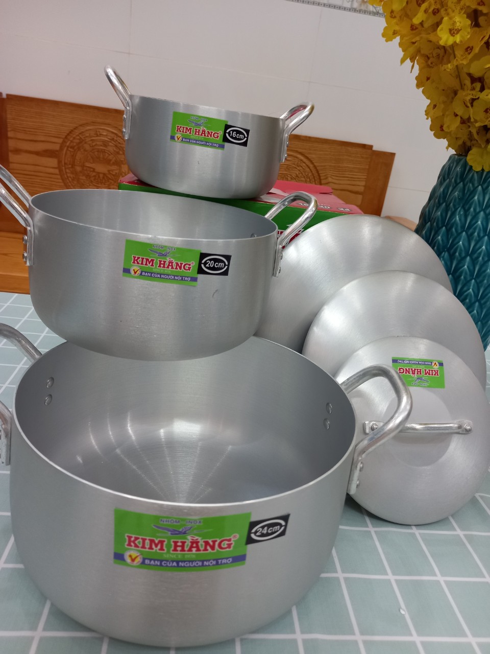 Bộ nồi Nhật Kim Hằng T3 size 16, 20, 24cm