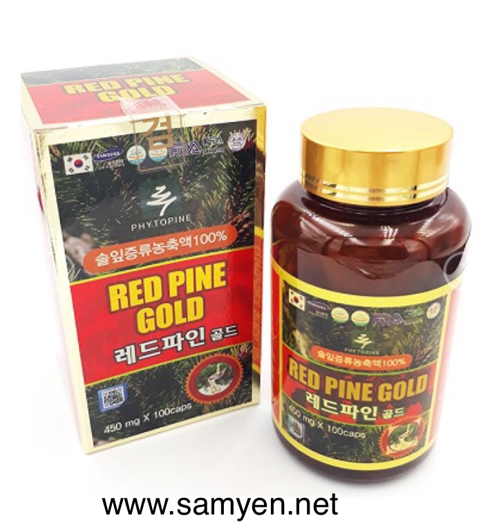 Tinh dầu thông đỏ Hàn Quốc Red Pine Gold 100 viên x 450mg, giúp bổ sung các dưỡng chất thiết yếu cho cơ thể, tinh dầu thông hàn quốc, Occar
