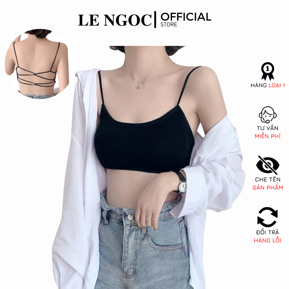 Áo bra thun len tăm đan dây, áo lót cúp ngực đệm mút mỏng chống lộ, áo ngực có dây chéo lưng sexy, áo bra nữ 2 dây, áo ngực mút mỏng không gọng, áo ngực nâng ngực LN039