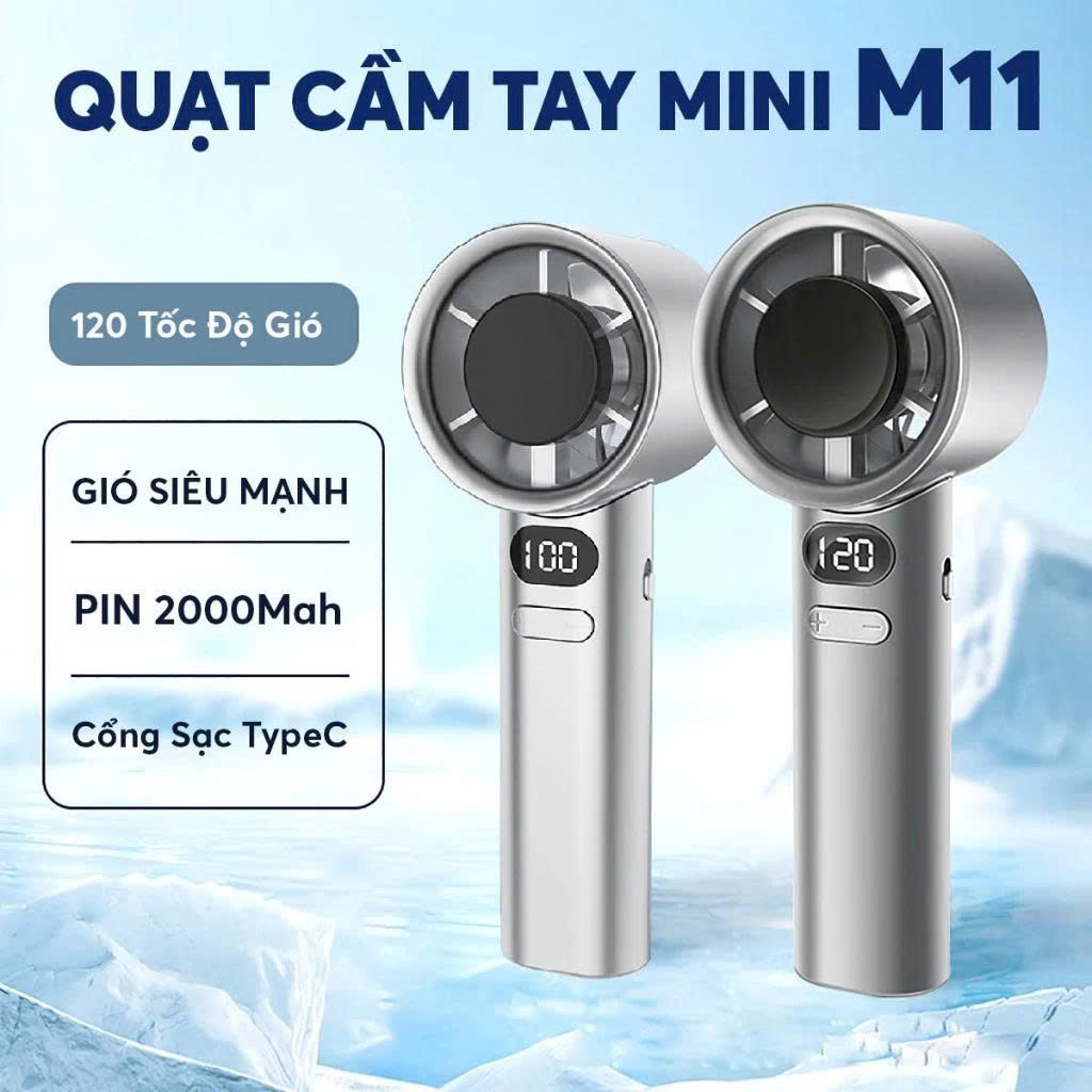    SALE Sốc  Quạt Mini Di Động 120 Tốc Độ Có Màn Hình Led Usb Sạc Cầm Tay M11 Quạt Cầm Tay Mini Làm Mát Nhanh Với 120 Mức Gió Quạt Tích Điện Làm Mát Sảng Khoái Quạt Điều Hòa Tích Điện Giá Tốt 